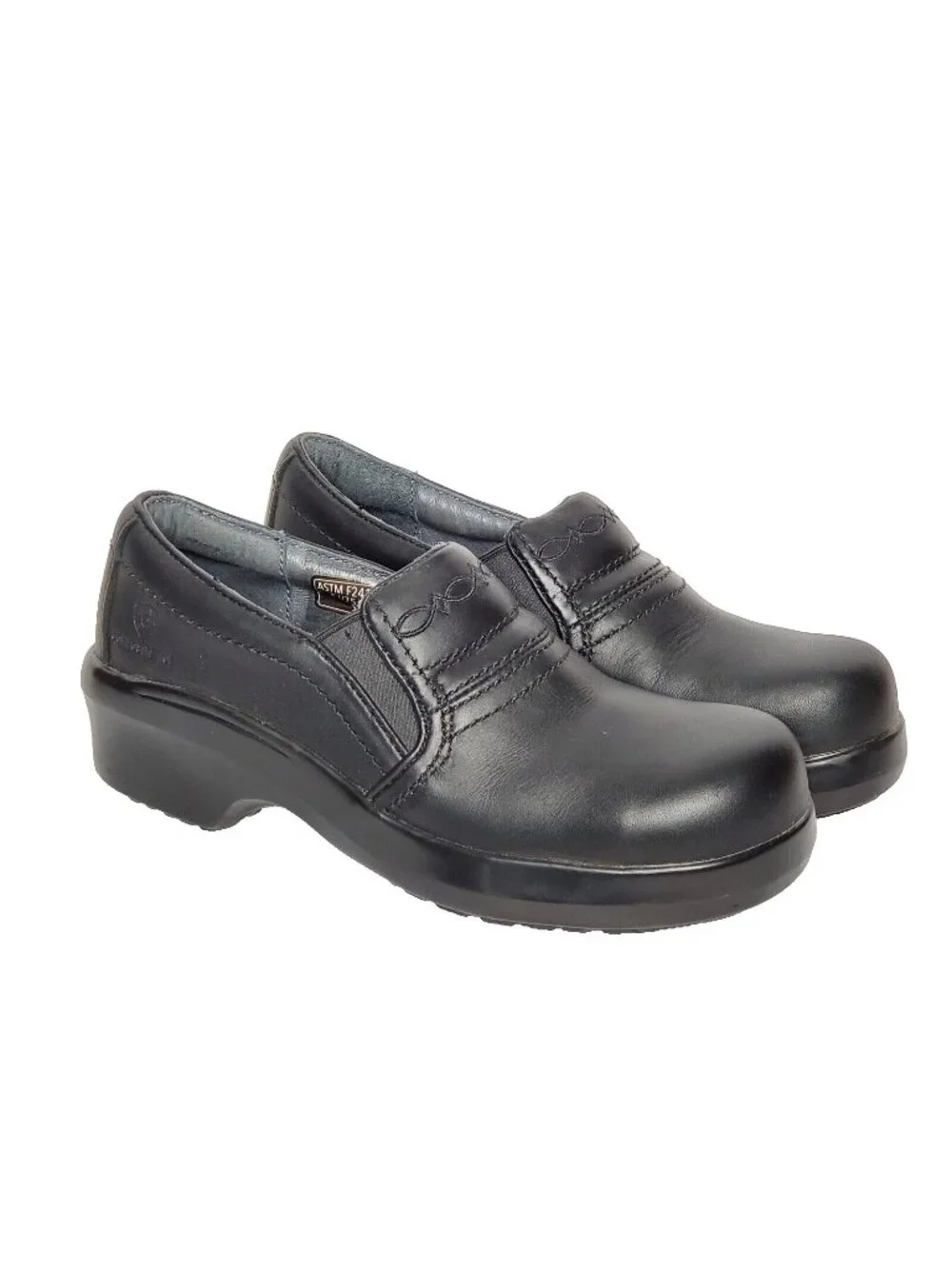Ariat Expert Safety Clog Slip-On Shoes 8B Composite Toe Nurse Work Matte Black - Picture 1 of 8